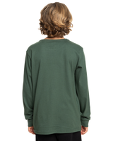 The Quiksilver Boys Boys Circle Logo Long Sleeve T-Shirt in Forest
