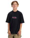 The Quiksilver Boys Boys Mercury Double Up T-Shirt in Black