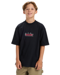The Quiksilver Boys Boys Mercury Double Up T-Shirt in Black