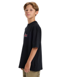 The Quiksilver Boys Boys Mercury Double Up T-Shirt in Black