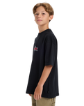 The Quiksilver Boys Boys Mercury Double Up T-Shirt in Black