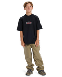 The Quiksilver Boys Boys Mercury Double Up T-Shirt in Black