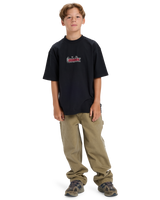 The Quiksilver Boys Boys Mercury Double Up T-Shirt in Black