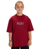 Boys Mercury Double Up T-Shirt in Biking Red