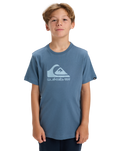 The Quiksilver Boys Boys Comp Logo T-Shirt in China Blue
