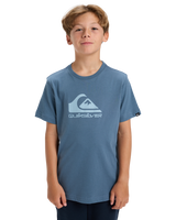 The Quiksilver Boys Boys Comp Logo T-Shirt in China Blue