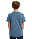The Quiksilver Boys Boys Comp Logo T-Shirt in China Blue