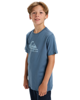 The Quiksilver Boys Boys Comp Logo T-Shirt in China Blue