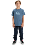 The Quiksilver Boys Boys Comp Logo T-Shirt in China Blue