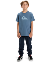 The Quiksilver Boys Boys Comp Logo T-Shirt in China Blue