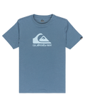 The Quiksilver Boys Boys Comp Logo T-Shirt in China Blue