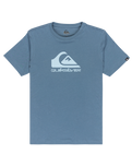 The Quiksilver Boys Boys Comp Logo T-Shirt in China Blue