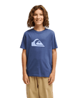 The Quiksilver Boys Boys Comp Logo T-Shirt in Vintage Indigo