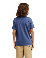 The Quiksilver Boys Boys Comp Logo T-Shirt in Vintage Indigo