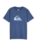 The Quiksilver Boys Boys Comp Logo T-Shirt in Vintage Indigo
