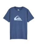 The Quiksilver Boys Boys Comp Logo T-Shirt in Vintage Indigo