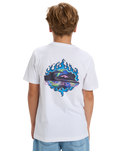 Boys EV In Flames T-Shirt in White