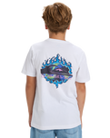 Boys EV In Flames T-Shirt in White