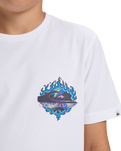 Boys EV In Flames T-Shirt in White