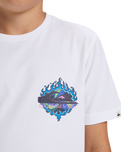 Boys EV In Flames T-Shirt in White