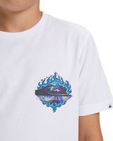 Boys EV In Flames T-Shirt in White