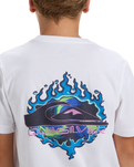 Boys EV In Flames T-Shirt in White