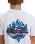 Boys EV In Flames T-Shirt in White