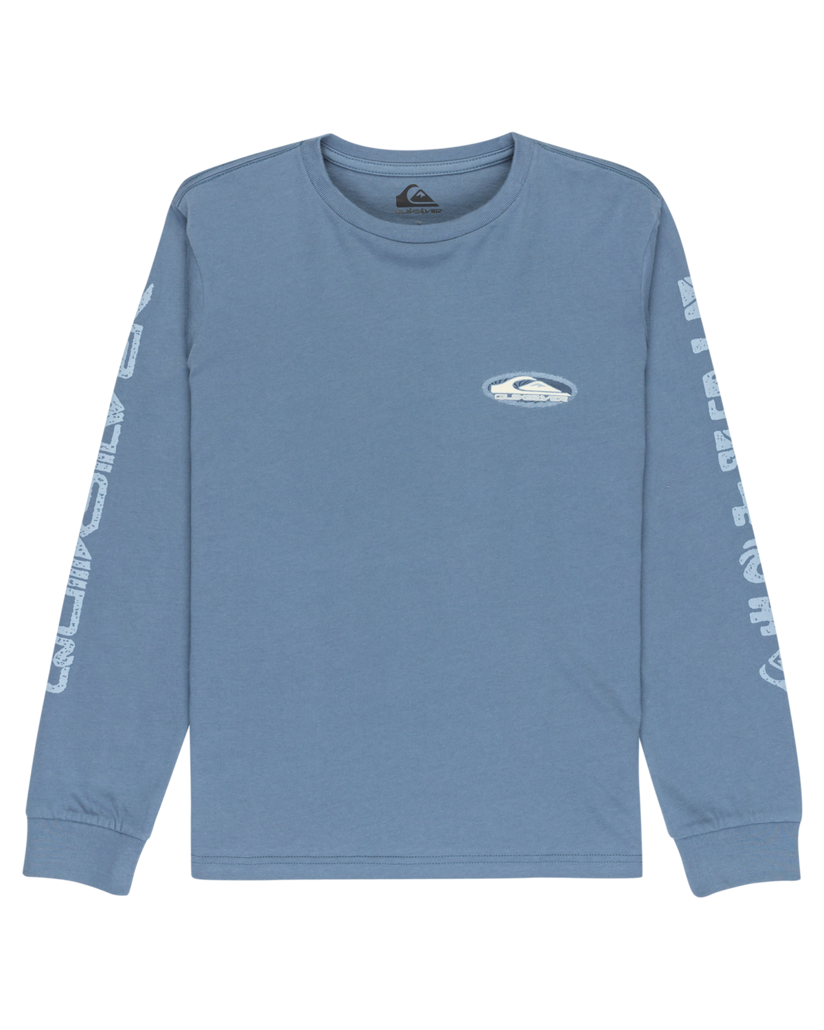 The Quiksilver Boys Boys EVO Border Lines Long Sleeve T-Shirt in China Blue
