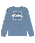 The Quiksilver Boys Boys EVO Border Lines Long Sleeve T-Shirt in China Blue