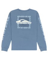 The Quiksilver Boys Boys EVO Border Lines Long Sleeve T-Shirt in China Blue