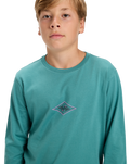 Boys EV Swell Ovation Long Sleeve T-Shirt in Deep Sea
