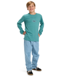 Boys EV Swell Ovation Long Sleeve T-Shirt in Deep Sea