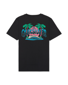 The Quiksilver Boys Boys Palm Horizon T-Shirt in Black