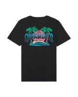 The Quiksilver Boys Boys Palm Horizon T-Shirt in Black