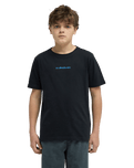 The Quiksilver Boys Boys Fractured Waves T-Shirt in Black