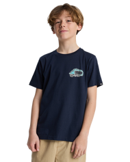 The Quiksilver Boys Boys Skeleton Ride T-Shirt in Dark Navy