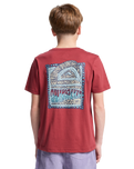 The Quiksilver Boys Boys Heritage T-Shirt in Burnt Russet