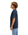 The Quiksilver Boys Boys Slacker T-Shirt in Dark Navy