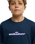 The Quiksilver Boys Boys Slacker T-Shirt in Dark Navy