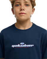 The Quiksilver Boys Boys Slacker T-Shirt in Dark Navy