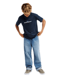 The Quiksilver Boys Boys Slacker T-Shirt in Dark Navy