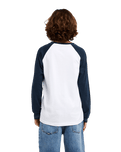 The Quiksilver Boys Boys Comp Raglan Long Sleeve T-Shirt in Dark Navy