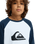 The Quiksilver Boys Boys Comp Raglan Long Sleeve T-Shirt in Dark Navy