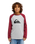 The Quiksilver Boys Boys Comp Raglan Long Sleeve T-Shirt in Oxblood Red