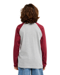 The Quiksilver Boys Boys Comp Raglan Long Sleeve T-Shirt in Oxblood Red