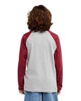 The Quiksilver Boys Boys Comp Raglan Long Sleeve T-Shirt in Oxblood Red