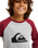 The Quiksilver Boys Boys Comp Raglan Long Sleeve T-Shirt in Oxblood Red