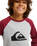 The Quiksilver Boys Boys Comp Raglan Long Sleeve T-Shirt in Oxblood Red