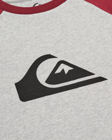 The Quiksilver Boys Boys Comp Raglan Long Sleeve T-Shirt in Oxblood Red