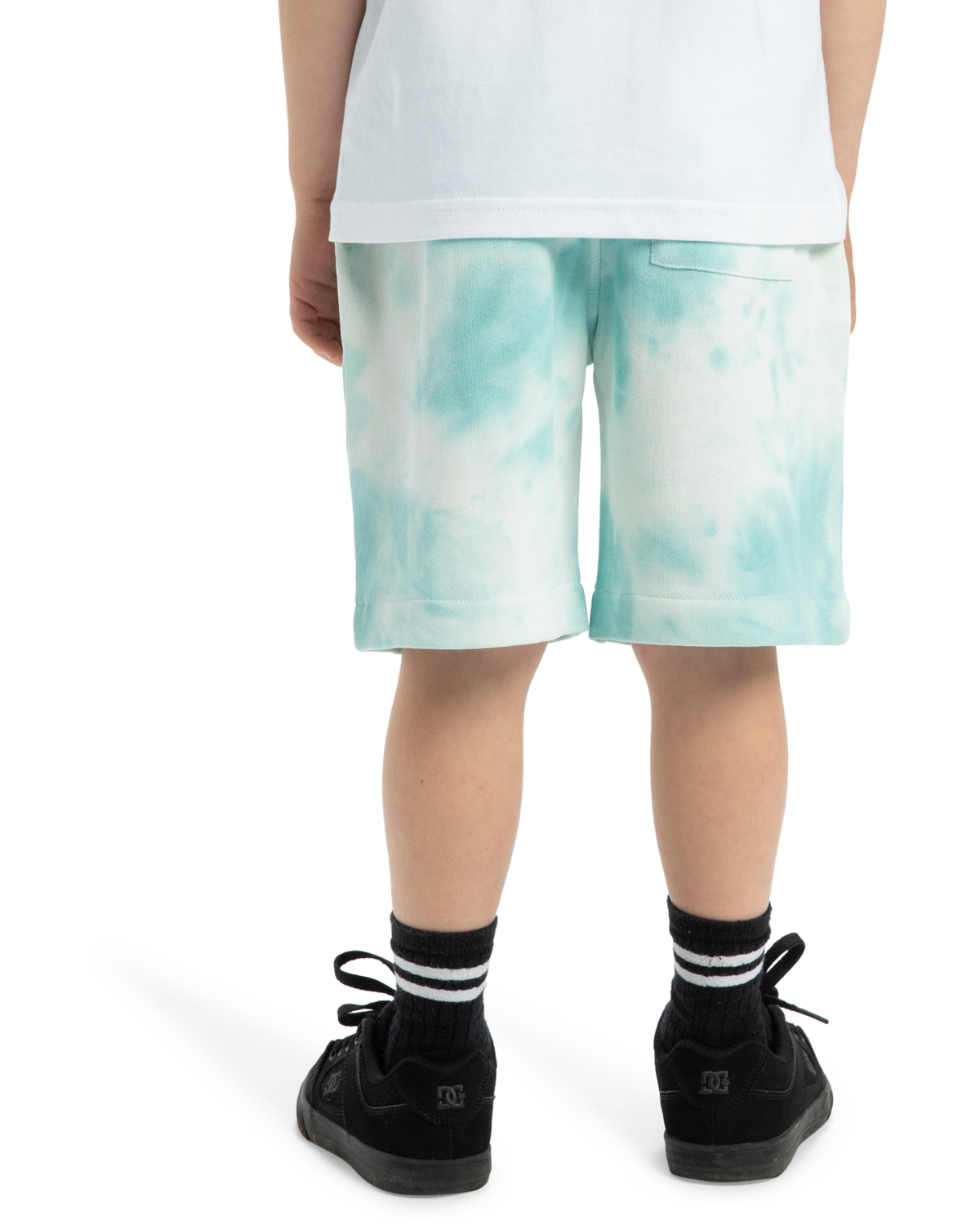 The Quiksilver Boys Boys Tie Dye Jogger Shorts in Marine Blue